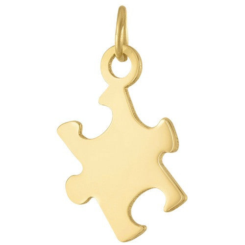Puzzle Piece 14K Gold Charm